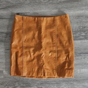 Free People Vegan Leather Mini Skirt